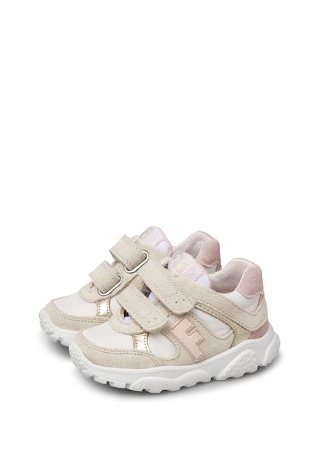 Baskets fille en daim et tissu wimy à scratch Blanc-platine 5 - vertbaudet enfant 