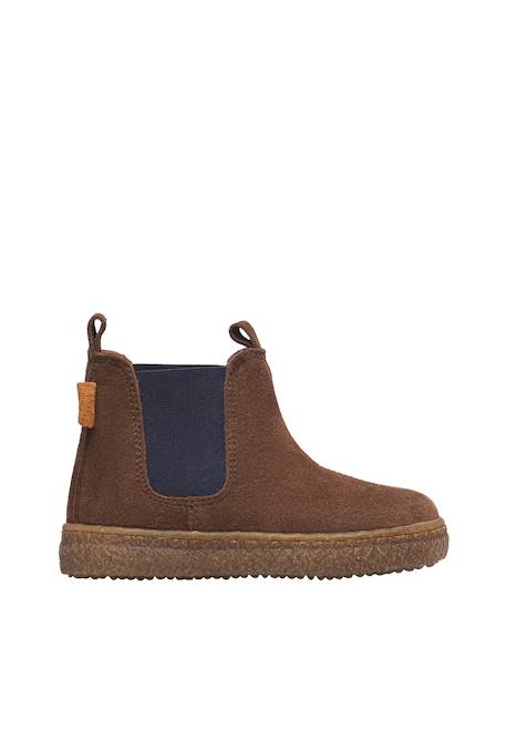 Bottines chelsea enfant en daim figus Anthracite-bleu+Bleu-vert+Marron-marine 11 - vertbaudet enfant 