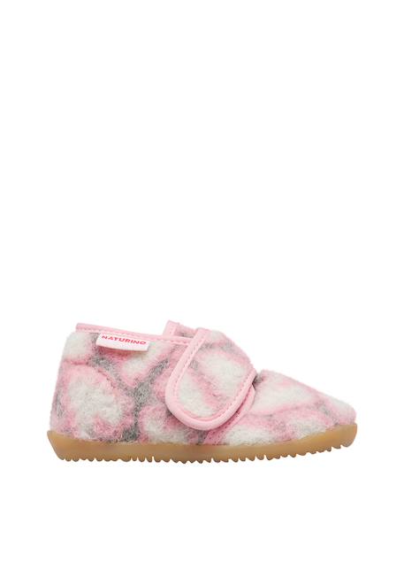 Chaussons fille en tissu home Rose-gris 1 - vertbaudet enfant 