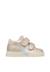 Baskets bébé fille en cuir salazar 3 à scratch Argent-rose 1 - vertbaudet enfant 