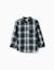 Chemise en coton à manches longues à carreaux b&s Bleu foncé 2 - vertbaudet enfant 