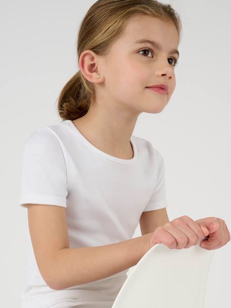 T-shirt thermolactyl maille classique Blanc pur+Gris clair 2 - vertbaudet enfant 
