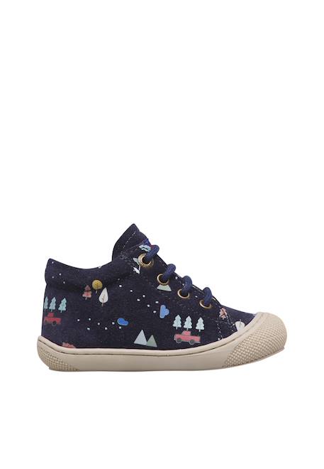 Chaussures premiers pas bébé garçon en daim cocoon Marine-céleste 1 - vertbaudet enfant 