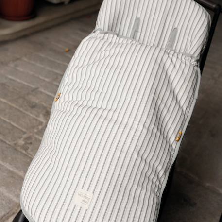 Chancelière été botton rayures Beige 6 - vertbaudet enfant 