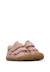 Chaussures premiers pas bébé fille en daim cocoon à scratch, broderies cœurs Rose-violet+Sable-cognac 2 - vertbaudet enfant 