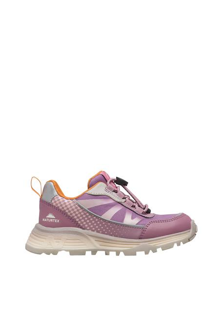 Baskets enfant en simili cuir et tissu dryforce, imperméables Magnolia-rose+Marine-bleu-jaune 1 - vertbaudet enfant 