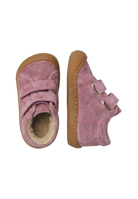 Chaussures barefoot bébé fille en cuir et daim amur à scratch Magnolia-platine 4 - vertbaudet enfant 