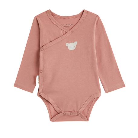 Lot de 3 bodies bébé manches longues ouverture croisée Rose 4 - vertbaudet enfant 
