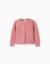 Cardigan en maille avec détails torsadés Rose 1 - vertbaudet enfant 