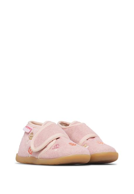 Chaussons enfant en tissu eduns Gris+Rose 7 - vertbaudet enfant 