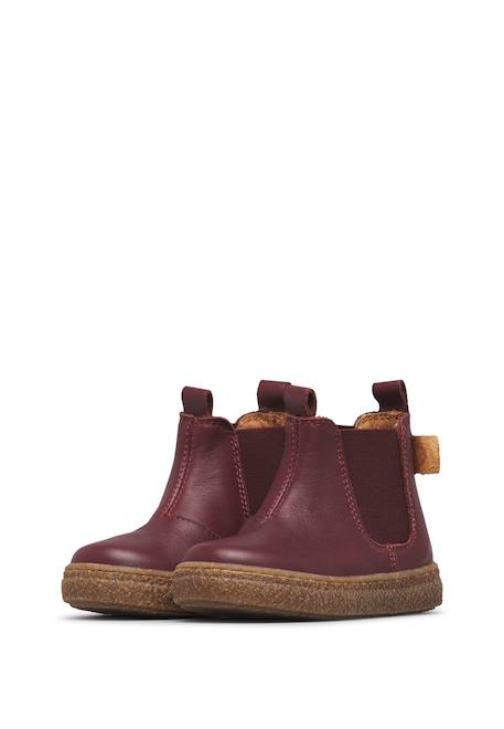 Bottines chelsea bébé en cuir figus Bordeaux-marron 5 - vertbaudet enfant 