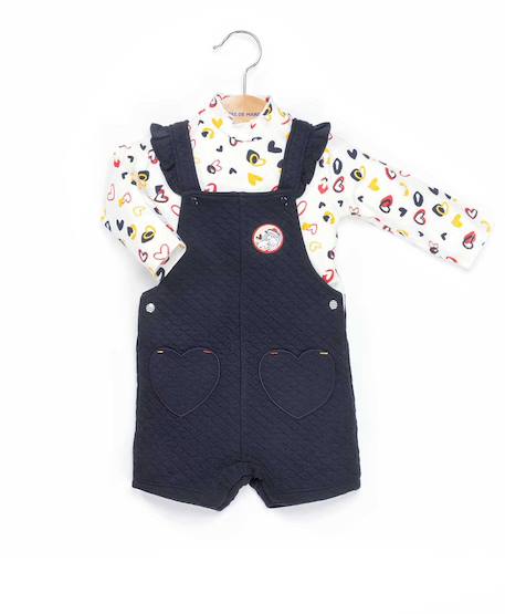 Ensemble salopette + haut bébé fille Indigo 1 - vertbaudet enfant 