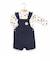 Ensemble salopette + haut bébé fille Indigo 1 - vertbaudet enfant 