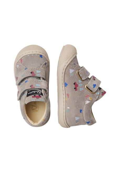 Chaussures premiers pas bébé garçon en daim cocoon à scratch Gris foncé-marine+Gris foncé-marron 4 - vertbaudet enfant 