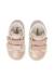 Baskets bébé fille en cuir et daim xema à scratch Blanc-rose 4 - vertbaudet enfant 