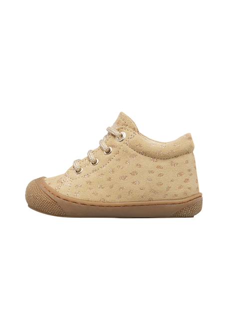 Chaussures premiers pas bébé fille en daim cocoon Marron foncé-platine+Marron-platine+Noir-platine+Sable-platine 18 - vertbaudet enfant 