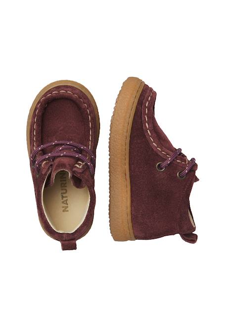 Bottines enfant en daim kasden Violet-marron 4 - vertbaudet enfant 