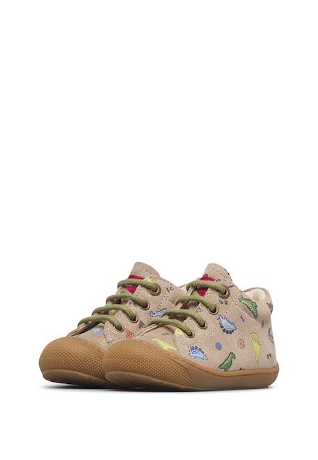 Chaussures premiers pas bébé garçon en daim cocoon Gris tourterelle-vert+Vert-orange 5 - vertbaudet enfant 