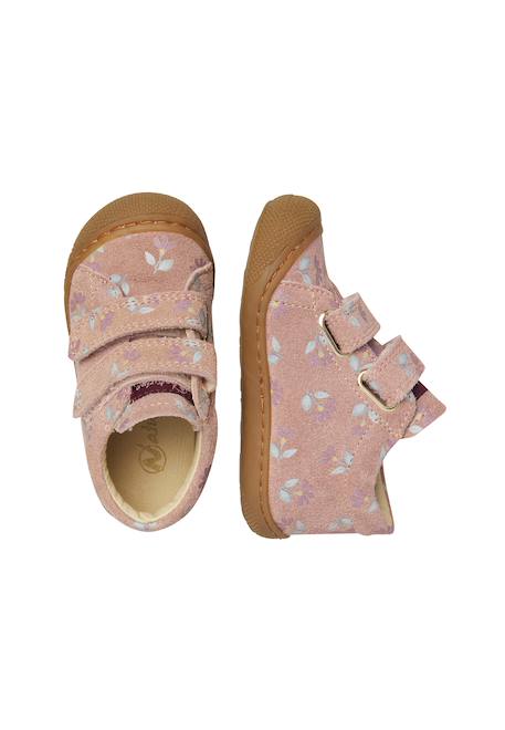 Chaussures premiers pas bébé fille en daim cocoon à scratch Rose-marron 4 - vertbaudet enfant 
