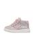 Baskets montantes bébé fille en daim et tissu pailleté pinn high à zip Argent-rose poudré 3 - vertbaudet enfant 