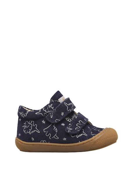Chaussures premiers pas bébé garçon en daim cocoon à scratch Marine-marron+Marron-cognac 1 - vertbaudet enfant 