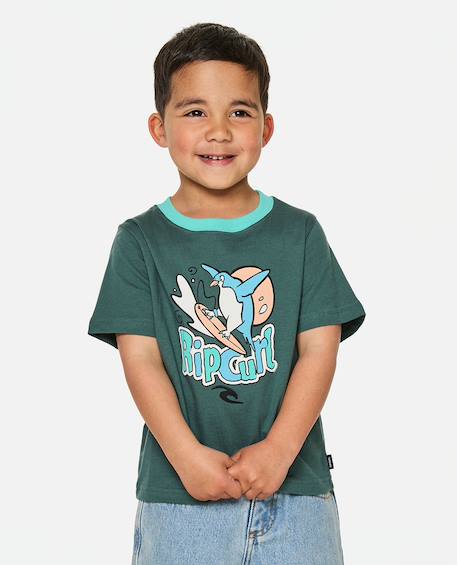 T-shirt enfant paddle out art Jaune délavé+Vert atténué 5 - vertbaudet enfant 