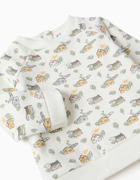 Ensemble en coton peigné avec motif maison et arbre Blanc 3 - vertbaudet enfant 