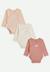 Lot de 3 bodies bébé manches longues ouverture croisée Rose 1 - vertbaudet enfant 