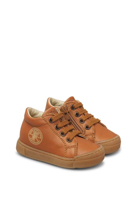 Baskets bébé garçon en cuir alstro 2 à zip Cognac 2 - vertbaudet enfant 