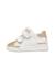 Baskets bébé fille en cuir et tissu kiner à scratch Blanc-platine 3 - vertbaudet enfant 