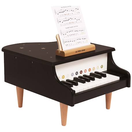Piano à queue en bois fsc Noir, blanc 1 - vertbaudet enfant 