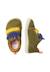 Baskets garçon en simili cuir yompy à scratch Kaki-bleu 4 - vertbaudet enfant 