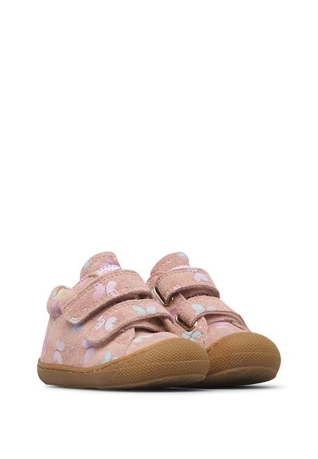 Chaussures premiers pas bébé fille en daim cocoon à scratch Rose-lilas 2 - vertbaudet enfant 