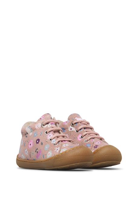 Chaussures premiers pas bébé fille en daim cocoon Gris foncé-violet+Rose-magnolia+Sauge-céleste 7 - vertbaudet enfant 