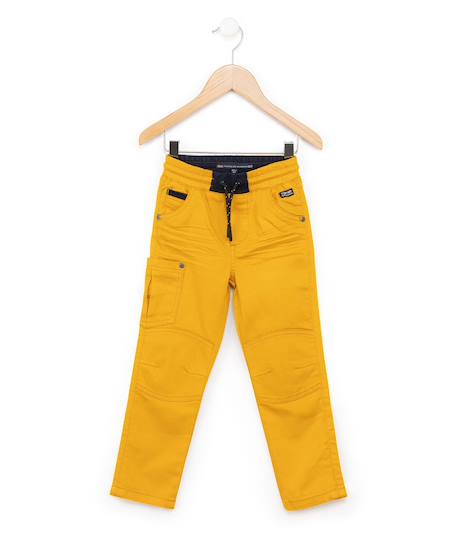 Jean garçon Jaune moutarde 1 - vertbaudet enfant 