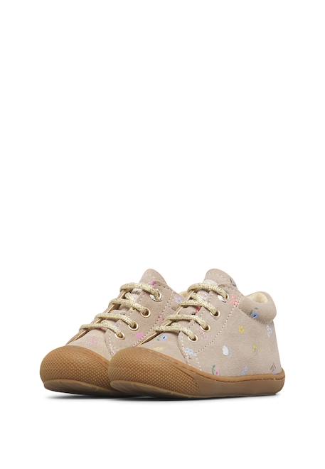 Chaussures premiers pas bébé fille en daim cocoon Beige-platine+Rose-magnolia 5 - vertbaudet enfant 