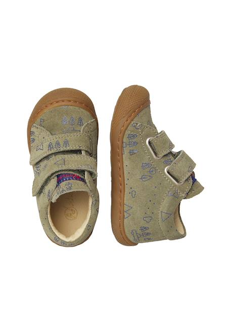 Chaussures premiers pas bébé garçon en daim cocoon à scratch Gris foncé-marine+Gris foncé-marron 9 - vertbaudet enfant 