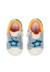 Baskets bébé garçon en simili cuir et tissu shin à zip Blanc-bleu clair+Marine-kaki 4 - vertbaudet enfant 