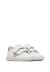 Baskets fille en cuir et daim pinn à scratch Blanc-platine 2 - vertbaudet enfant 