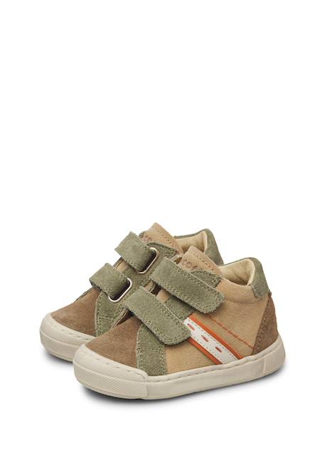 Baskets bébé garçon en daim simmis à scratch Marron-vert 5 - vertbaudet enfant 