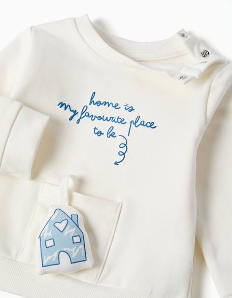 Ensemble en coton peigné avec imprimé et maison 3d Bleu foncé 3 - vertbaudet enfant 