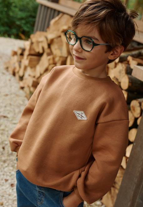 Sweat en molleton jules Marron 1 - vertbaudet enfant 