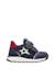 Baskets bébé garçon en cuir et daim nuppi à scratch Bleu marine-rouge 1 - vertbaudet enfant 