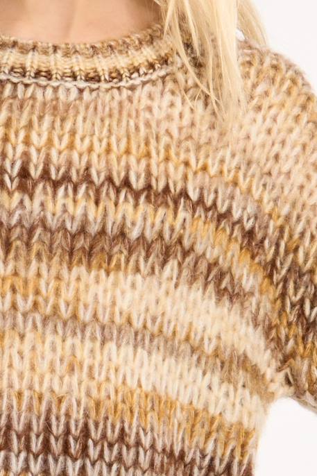 Pull en tricot tie-dye Camel+Rose 2 - vertbaudet enfant 