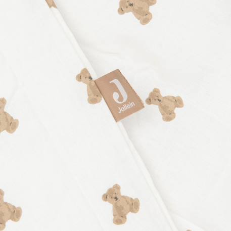 Housse de couette + taie d'oreiller mini teddy bear (100 x 140 cm) Blanc, beige 2 - vertbaudet enfant 
