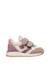 Baskets fille en cuir et tissu noralis à scratch Rose-violet 1 - vertbaudet enfant 
