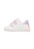 Baskets fille en cuir et tissu hasselt 2 à scratch, avec paillettes Blanc-rose 3 - vertbaudet enfant 