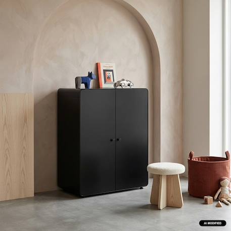 Commode armoire métal 2 portes - tribeca Beige+Bleu+Noir+Terracotta 13 - vertbaudet enfant 
