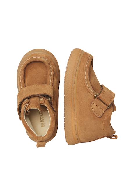 Bottines garçon en daim kasden à scratch Cognac-marron+Marine-marron 4 - vertbaudet enfant 