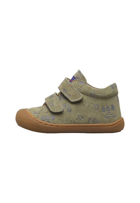 Chaussures premiers pas bébé garçon en daim cocoon à scratch Gris foncé-marine+Gris foncé-marron 8 - vertbaudet enfant 